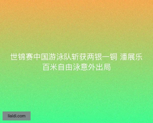 世锦赛中国游泳队斩获两银一铜 潘展乐百米自由泳意外出局